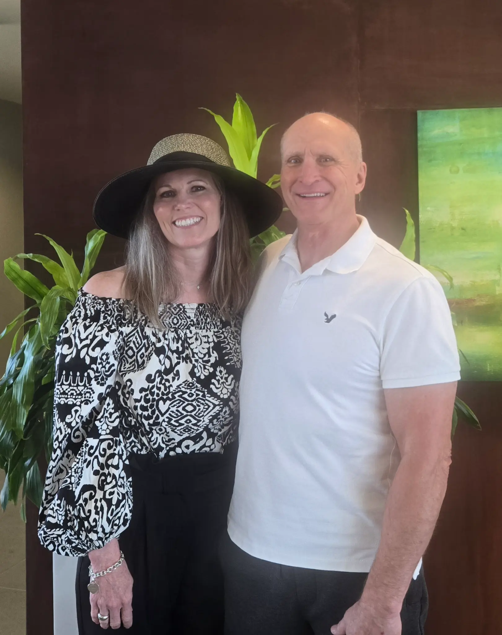 Bernard and Dorothy Bourque standing together indoors
